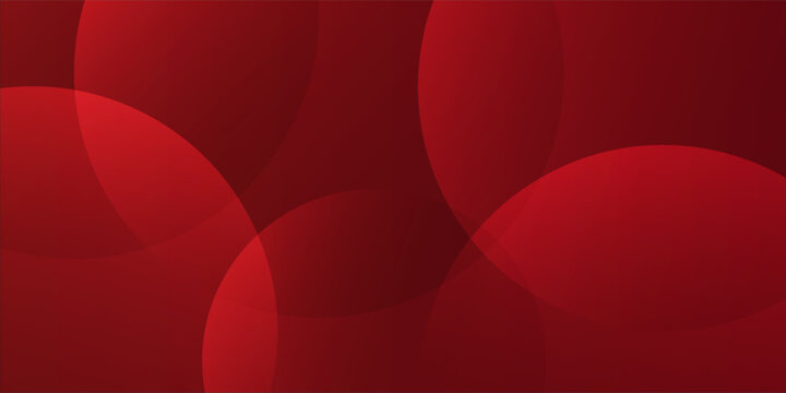 Abstract red background with circles. Applicable for gift card, Poster on wall poster template