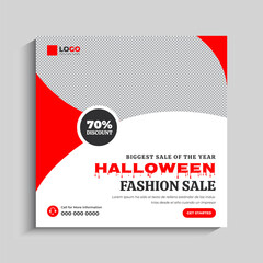 Halloween Fashion Sale Social Media Post Template