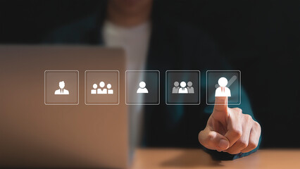 Human Resources Recruitment Team Employee Management Business Concepts Global Structured Relationship Management Recruitment Concepts