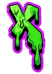 “Zombie Dripping Alphabet PNG Set, Green Slime Horror Letters A-Z, Halloween Creepy Font, Dripping Zombie Number Set 0-9, Spooky Graphic Elements, Cartoon Slime Style, 117 PNG Files for Designs”