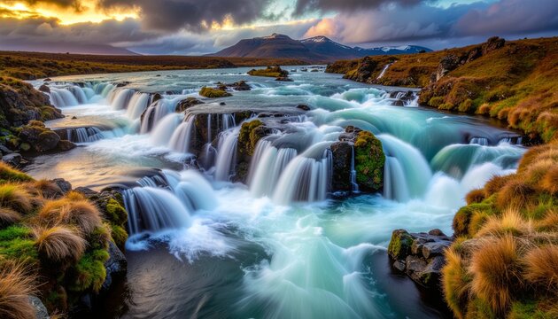 Air terjun yang menakjubkan di alam liar Islandia