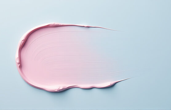 serene pastel pink blue ombre paint swatch soft gray backdrop set amidst fluid minimalist still life
