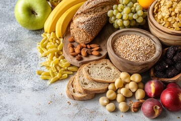 A vibrant and colorful array of fruits and vegetables, arranged on a rustic wooden table.