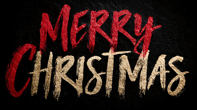 merry christmas written with colorful glitter on black background