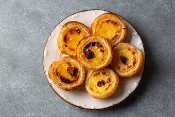 Typical Portuguese custard tarts - 