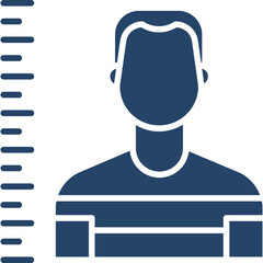 Silhouette of a Man Standing Next to a Ruler Scale Measuring Height Against a Transparent Background