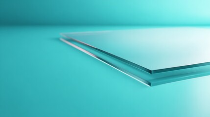 Turquoise Glittery Glass Square, Sparkling Glitter Particles, Close Up, Beautiful Reflection, Elegant Beauty