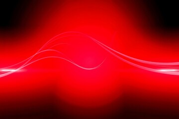 Generative AI abstract red wave pattern with light effects.