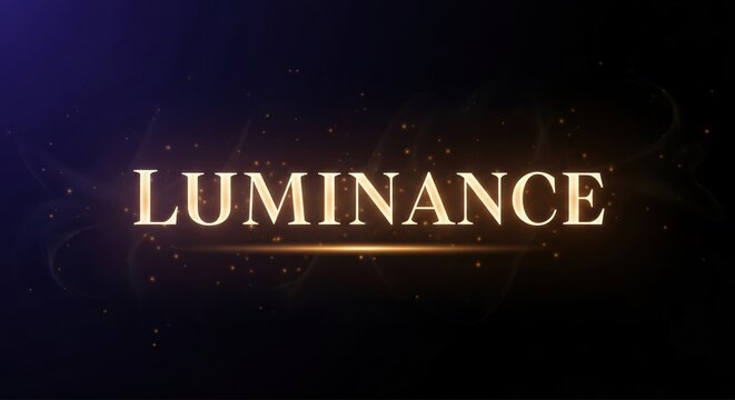 Luminance title card with golden text and subtle particles on dark background.
