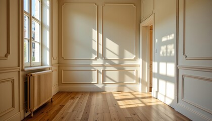 Obraz premium Minimalist Vintage Interior with Natural Light and Elegant Details