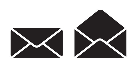 Mail icon set. email icon vector. E-mail icon. Envelope icon, email message icon. Notification new message icons. Mail icon vector for web, computer and mobile app.