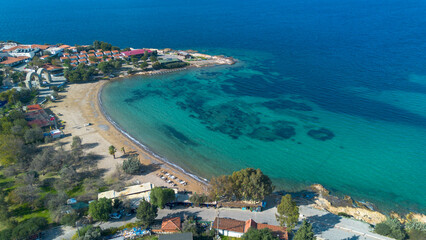 A deep blue turquoise bay. Akkum - Seferihisar - Turkey