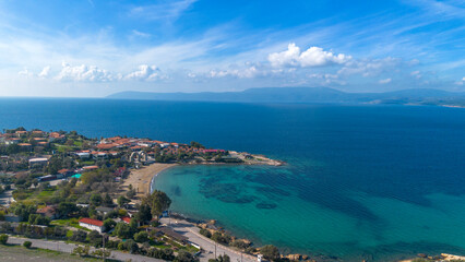 A deep blue turquoise bay. Akkum - Seferihisar - Turkey