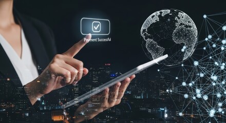 Seamless Payment Processing on Digital Tablet with Global Network