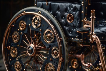 Fototapeta premium A steampunk-inspired design showcasing the elegance and craftsmanship of adaptive technology.