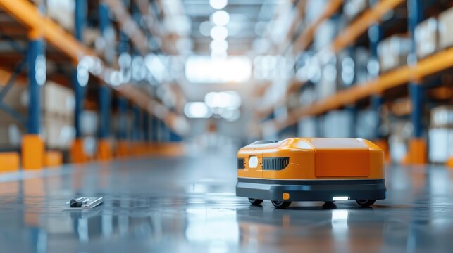 Modern warehouse using automated scanning systems for inventory tracking and logistics management.