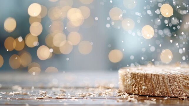 A close-up of a gold podium engraved with the recipient's name and a message.