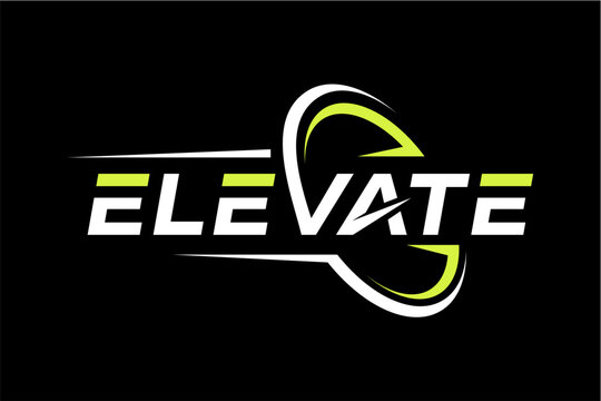 Modern Elevate wordmark logo with dynamic swoosh design.