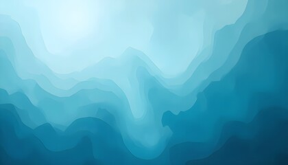 Light Blue and Teal Defocused Blurred Motion Abstract Widescreen Background for Soft Modern Horizontal Design Concepts