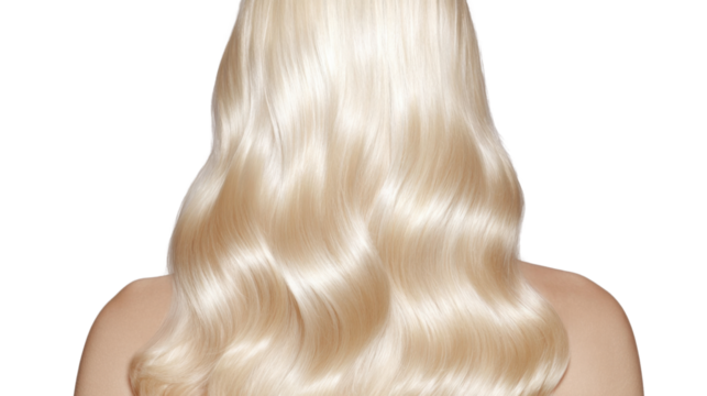 long hair isolated on white