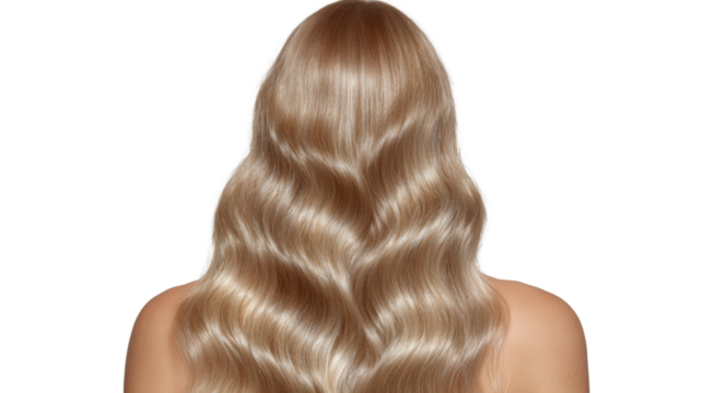 long hair isolated on white