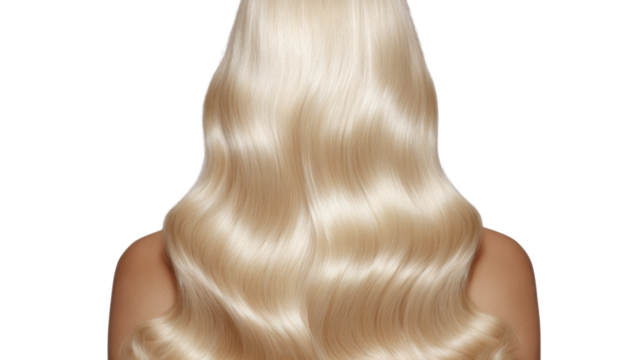 long hair isolated on white