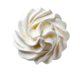 Whipped Cream Swirl: a delicious, artistic swirl of fresh, creamy whipped cream, ready to adorn desserts with its delightful texture and flavor.