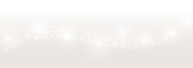 幻想的な冬の背景イラスト　曲線を描く雪の結晶のイルミネーション