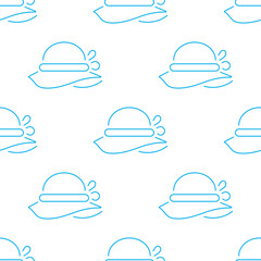 pamela hat seamless pattern isolated on transparent background.