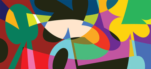 Abstract geometric pattern design in retro style. Vector illustration 2026