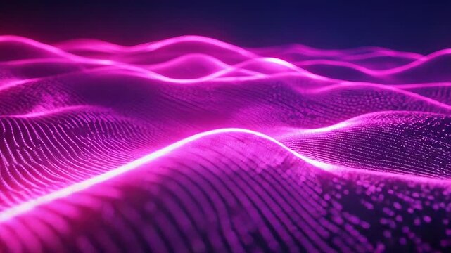 Abstract digital wave particle flow technology background - Powered by Adobe