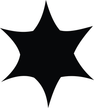 Abstract geometric six-pointed star shape