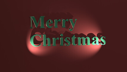 3D “Merry Christmas” Typography – Festive Greeting on Warm Background