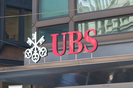 Milan,Italy-Sep.29th 2025: UBS bank brand logo