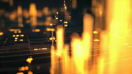 Digital city visualizing financial data technology network - Powered by Adobe