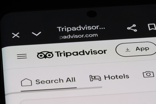 Shanghai,China-Nov.14th 2025: Tripadvisor brand logo on website