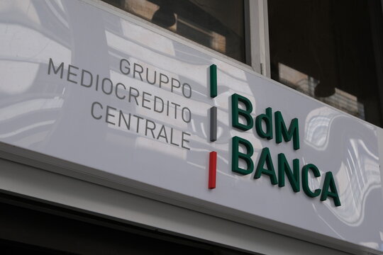 Milan,Italy-Sep.29th 2025: BdM Banca brand logo close up