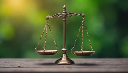 A perfectly balanced scale with weights on either side, symbolizing equilibrium and harmony , objectivity, science, corresponding
