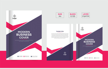 Business brochure or company profile cover, annual report, clean layout, colorful, two pages, a4 template, print.