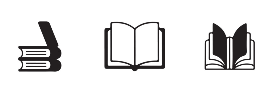 Open and close book icon, Simple book symbol, education concept, vector illustration EPS 10.