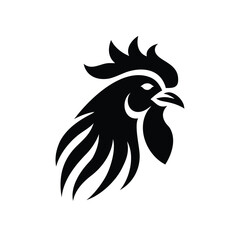 Fototapeta premium Bold Rooster Silhouette Icon
