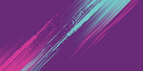 Abstract game grunge brush purple neon banner car sticker livery wrap background.