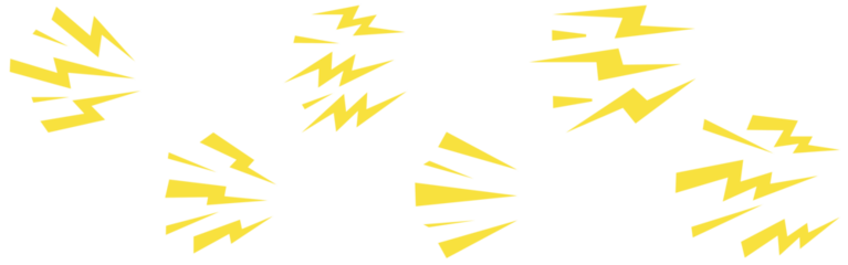 vector illustration of a yellow lightning. Lightning bolt icon. Flash symbol, thunderbolt, blitz lightnings strike sign. Electric energy black silhouettes, power concept. Vector isolated dynamic sport