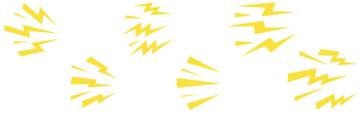 vector illustration of a yellow lightning. Lightning bolt icon. Flash symbol, thunderbolt, blitz lightnings strike sign. Electric energy black silhouettes, power concept. Vector isolated dynamic sport - Powered by Adobe
