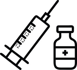 vector illustration of a syringe