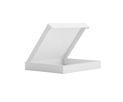 Blank white open cardboard packaging box mockup for product design, 3d illustration - Powered by Adobe