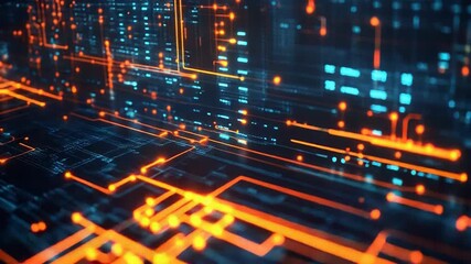 Digital circuit board processing data and network connection - Powered by Adobe
