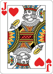 Jack of Hearts design from a new original deck of playing cards.