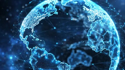 Global network connectivity digital earth technology - Powered by Adobe