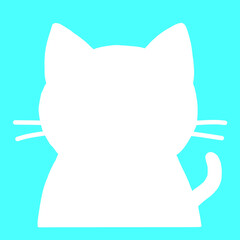 猫型シルエット水色＿pngでは猫部分透明のためアレンジしやすい